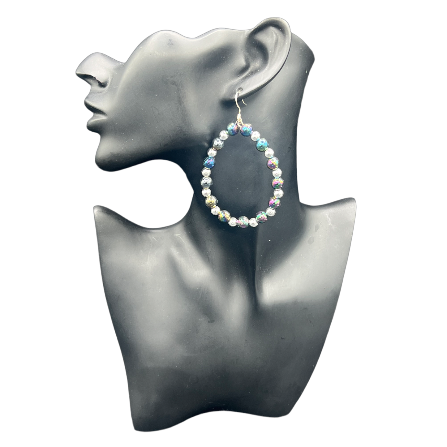 Zillion| Multi Toned Metallic Ball Oval Earrings